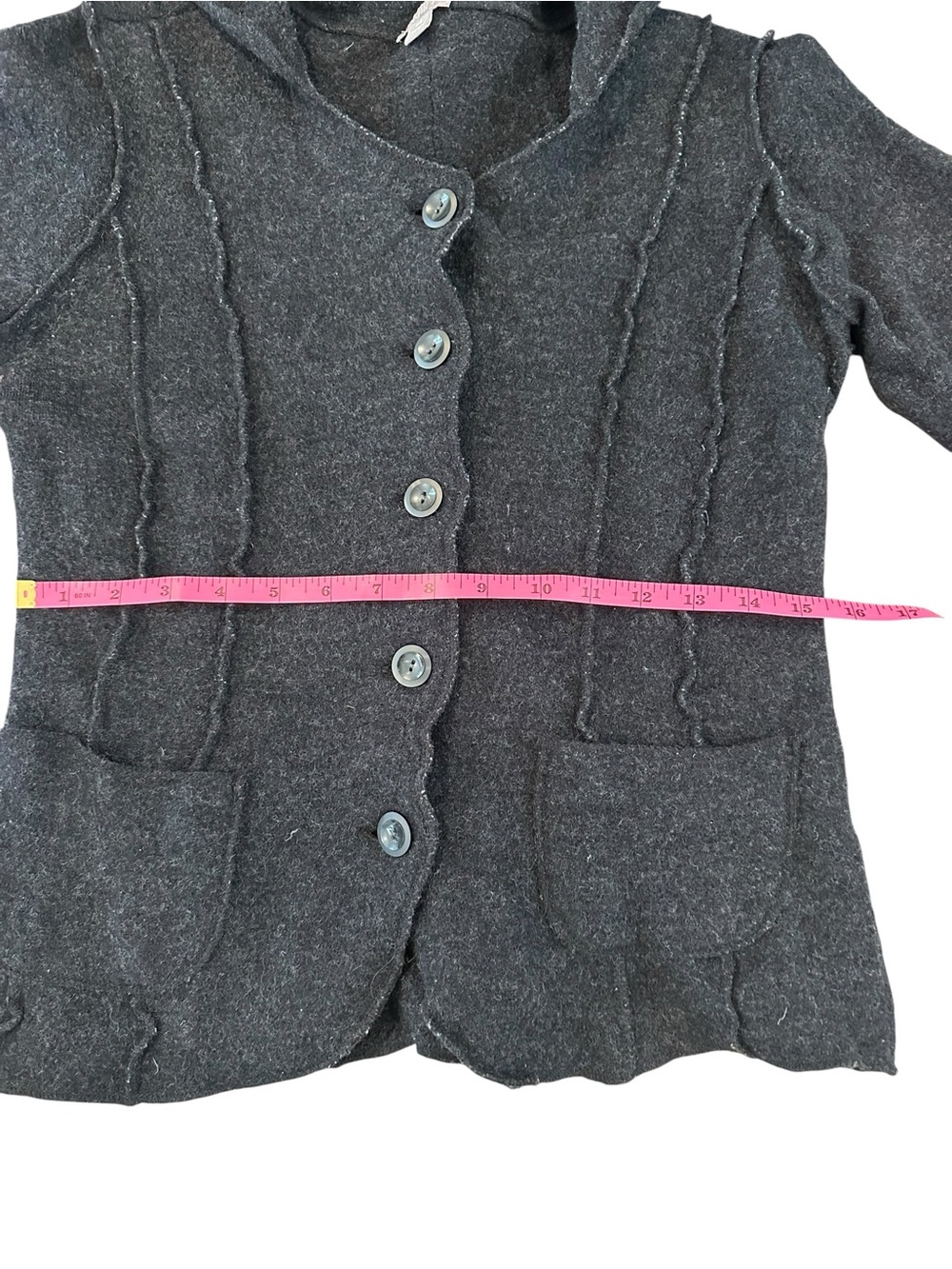 J. Jill Black Hooded Button-Up Blazer - Picture 6 of 9